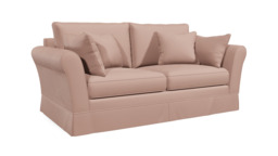 Pink Velvet 3 Seater Sofa - Traditional Style Custom Sofa In Stain Resistant Velvet - Jude Range - thumbnail 1