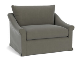 Hayling Loose Cover Loveseat Sofa grey - thumbnail 1