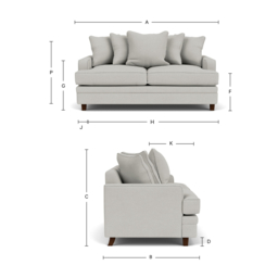 Streatham 2 Seater Scatter Back Sofa pink - thumbnail 3