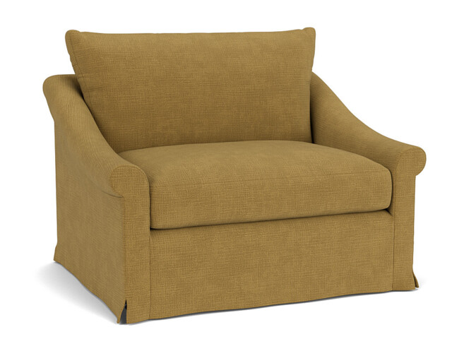 Hayling Loose Cover Loveseat Sofa yellow - image 1