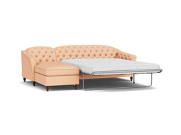 Sophisticated Payton Pink 3 Seater Versatile Chaise Sofa Bed, Deep Button Detailing and Customisable - Darlings of Chelsea - thumbnail 1
