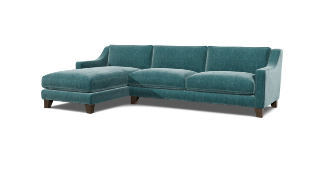 Teal 3 Seater Corner Sofa - Modern Style Fabric Luxury Premium Corner Sofa - Banbury Range - image 1