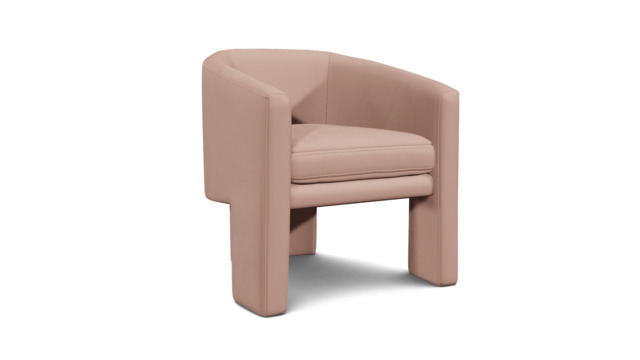 Pink Velvet Armchair - Modern Accent Custom Arm Chair In Stain Resistant Velvet - Wandsworth Range - image 1