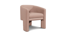 Pink Velvet Armchair - Modern Accent Custom Arm Chair In Stain Resistant Velvet - Wandsworth Range - thumbnail 1