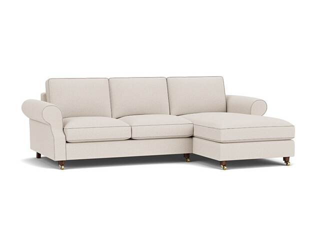 Kendal 3.5 Seater Chaise Sofa Bed cream - image 1