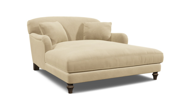 Darlings of Chelsea Evelyn Stylish Cream Loveseat Chaise Day Bed - image 1