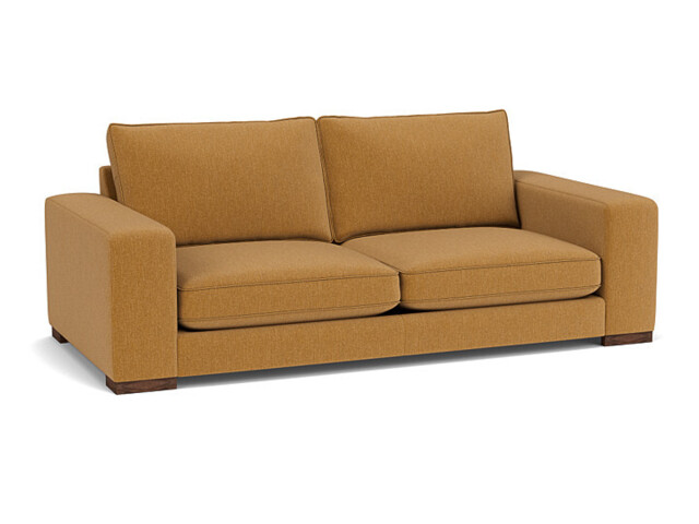 Orange Velvet 4 Seater Sofa - Modern Style Custom Sofa In Stain Resistant Velvet - Ashdown Range - image 1