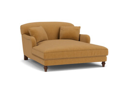 Darlings of Chelsea Evelyn Stylish Orange Loveseat Chaise Day Bed - thumbnail 1