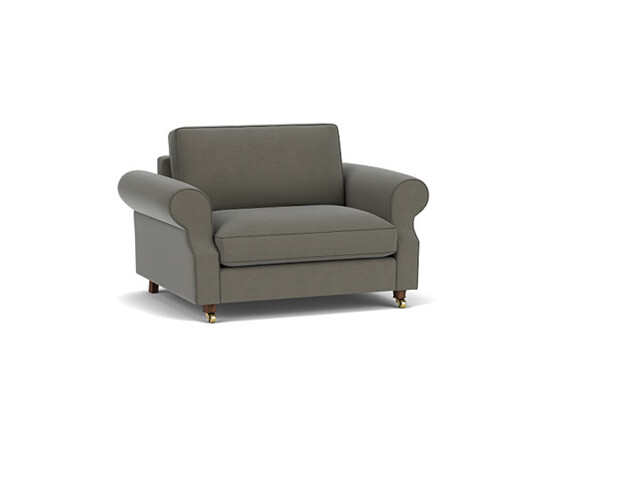 Grey Fabric Loveseat Armchair Sofabed - Traditional Style Single Chair Bed In Easy Clean Fabric - Kendal Range - image 1