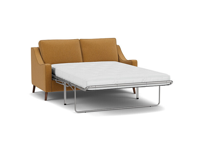 Orange Velvet 3 Seater Sofabed - Modern Fold Out Custom Sofa Bed In Stain Resistant Velvet - Weymouth Range - image 1