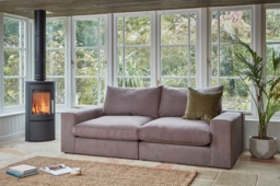 Green Linen 5 Seater Sofa - Modern Style Custom Sofa Settee - Purley Range - thumbnail 6