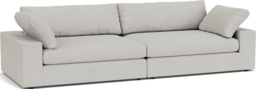 Green Linen 5 Seater Sofa - Modern Style Custom Sofa Settee - Purley Range - thumbnail 2