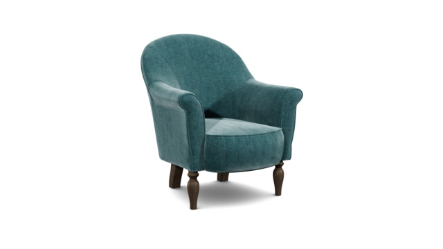 Teal Velvet Armchair - Traditional Accent Custom Arm Chair In Stain Resistant Velvet - Morley Range - image 1