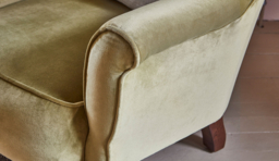 Teal Velvet Armchair - Traditional Accent Custom Arm Chair In Stain Resistant Velvet - Morley Range - thumbnail 4