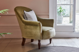 Teal Velvet Armchair - Traditional Accent Custom Arm Chair In Stain Resistant Velvet - Morley Range - thumbnail 6