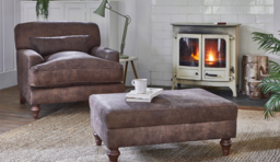 Teal Velvet Armchair - Traditional Gents Custom Arm Chair In Stain Resistant Velvet - Galloway Range - thumbnail 1