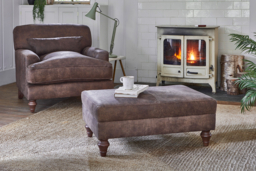 Teal Velvet Armchair - Traditional Gents Custom Arm Chair In Stain Resistant Velvet - Galloway Range - thumbnail 3