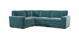 Teal Velvet 3X1.5 Seater Corner Sofa - Modern Fold Out Custom Sofa Bed In Stain Resistant Velvet - Sloane Range