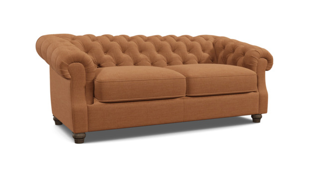 Orange Velvet 3 Seater Sofabed - Traditional Fold Out Custom Sofa Bed In Stain Resistant Velvet - Wantage Range - image 1