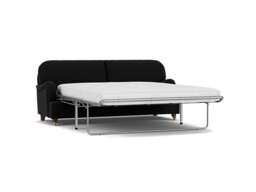 Black Velvet 4 Seater Sofabed - Traditional Fold Out Custom Sofa Bed In Easy Clean Velvet - Helston Range