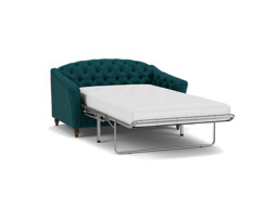 Teal Velvet 2 Seater Sofabed - Traditional Fold Out Custom Sofa Bed In Stain Resistant Velvet - Payton Range