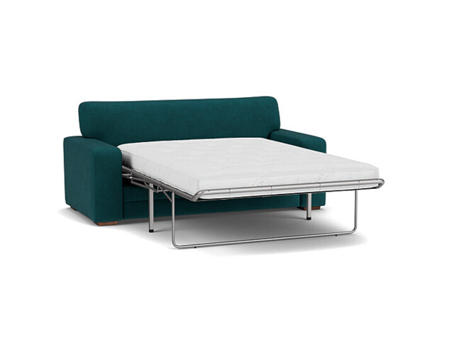 Teal Velvet 3 Seater Sofabed - Modern Fold Out Custom Sofa Bed In Stain Resistant Velvet - Sloane Range - image 1