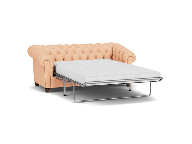 Pink Velvet 3 Seater Sofabed - Traditional Fold Out Custom Sofa Bed In Stain Resistant Velvet - Wantage Range - image 1