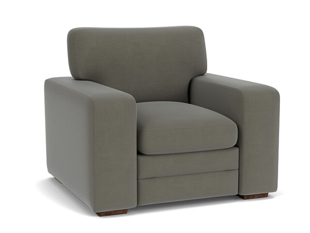 Grey Fabric Armchair - Modern Accent Custom Arm Chair In Easy Clean Fabric - Sloane Range - image 1
