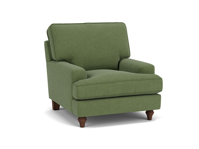 Green Linen Armchair - Modern Accent Custom Arm Chair - Whinfell Range - image 1