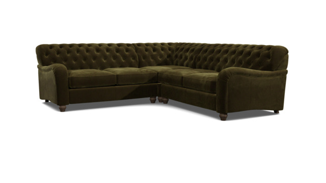 Bakewell 2 Seater Corner Sofa Bed green - image 1