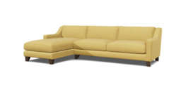 Yellow 3 Seater Corner Sofa - Modern Style Fabric Luxury Premium Corner Sofa - Banbury Range