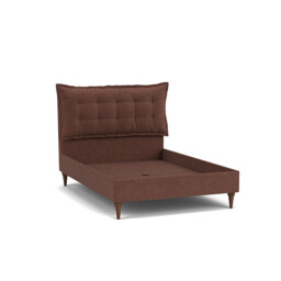 Purple Velvet King Size Bed Frame - Traditional Low End With Large Headboard In Easy Clean Velvet - Lyndhurst Range - thumbnail 1