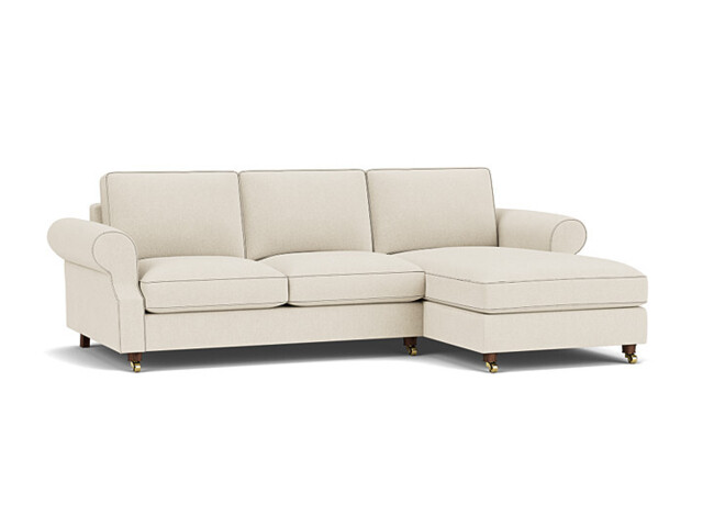 Kendal 3.5 Seater Chaise Sofa Bed white - image 1