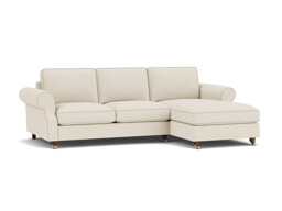 Kendal 3.5 Seater Chaise Sofa Bed white