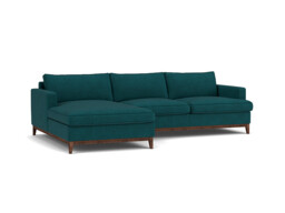 Teal 3 Seater Corner Sofa - Modern Style Fabric Luxury Premium Corner Sofa - Oakham Range - thumbnail 1