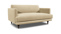 Cream Fabric Loveseat Armchair - Modern Snuggle Cuddler Custom Arm Chair - Middleton Range