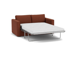 Red Velvet 3 Seater Sofabed - Modern Fold Out Custom Sofa Bed In Easy Clean Velvet - Bromley Range