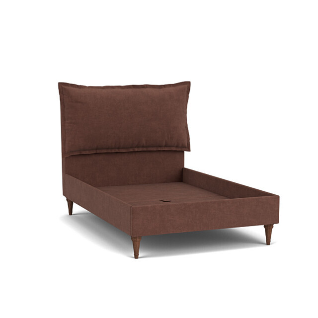 Purple Velvet Double Bed Frame - Traditional Low End With Large Headboard In Easy Clean Velvet - Lyndhurst Range - image 1