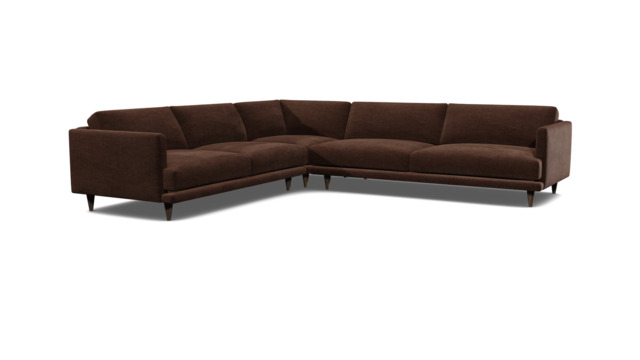 Brown 4 Seater Corner Sofa - Modern Style Fabric Luxury Premium Corner Sofa - Middlton Range - image 1