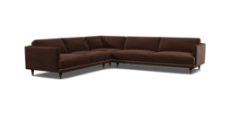 Brown 4 Seater Corner Sofa - Modern Style Fabric Luxury Premium Corner Sofa - Middlton Range - thumbnail 1