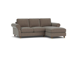 Kendal 2 Seater Chaise Sofa Bed brown - thumbnail 1