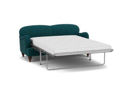 Teal Velvet 3.5 Seater Sofabed - Traditional Fold Out Custom Sofa Bed In Stain Resistant Velvet - Lincoln Range