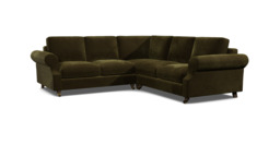 Green 3 Seater Corner Sofa - Modern Style Fabric Luxury Premium Corner Sofa - Kendal Range