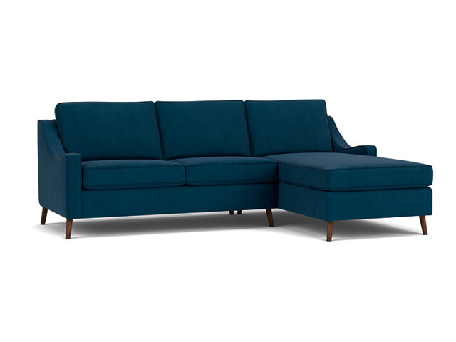 Blue 3.5 Seater Corner Sofa - Modern Style Fabric Luxury Premium Corner Sofa - Weymouth Range - image 1