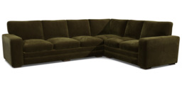 Green Linen 4X2 Seater Corner Sofa - Modern Style Custom Sofa - Sloane Range - thumbnail 1