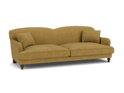 Yellow Velvet 4 Seater Sofa - Traditional Style Custom Sofa In Stain Resistant Velvet - Evelyn Range