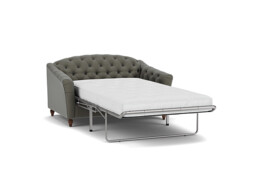 Grey Fabric 2 Seater Sofabed - Traditional Fold Out Custom Sofa Bed In Easy Clean Fabric - Payton Range