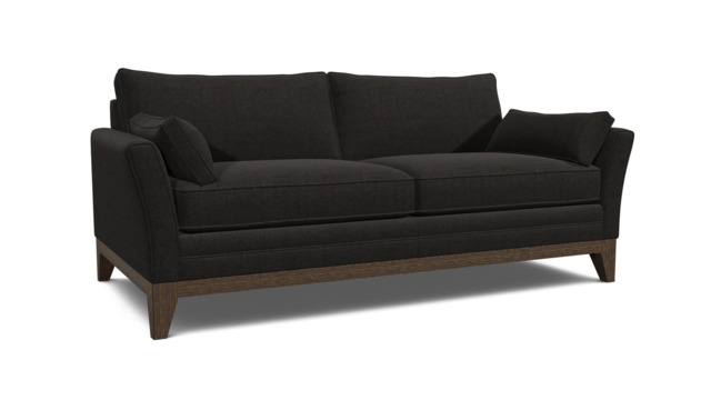 Black Velvet 3.5 Seater Sofabed - Modern Fold Out Custom Sofa Bed In Easy Clean Velvet - Exmouth Range - image 1