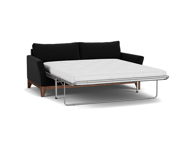 Black Velvet 3.5 Seater Sofabed - Modern Fold Out Custom Sofa Bed In Easy Clean Velvet - Exmouth Range - image 1