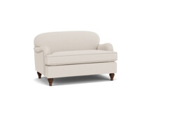 Cream Fabric Loveseat Armchair Sofabed - Traditional Style Single Chair Bed - Lincoln Range